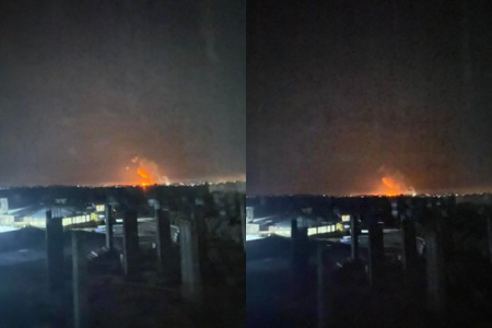 غارات اسرائيلية على ميناء اللاذقية السوري 